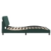 Estructura cama con cabecero terciopelo verde oscuro 120x200 cm