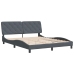 Estructura de cama sin colchón terciopelo gris oscuro 160x200cm