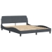 Estructura de cama sin colchón terciopelo gris oscuro 160x200cm