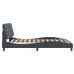 Estructura de cama sin colchón terciopelo gris oscuro 160x200cm