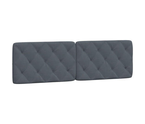 Estructura de cama sin colchón terciopelo gris oscuro 160x200cm