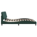 Estructura cama sin colchón terciopelo verde oscuro 180x200 cm