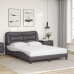 Estructura de cama sin colchón cuero sintético gris 120x200 cm