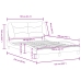 Estructura de cama sin colchón cuero sintético gris 120x200 cm