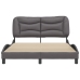 Estructura de cama sin colchón cuero sintético gris 120x200 cm