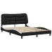 vidaXL Estructura cama cabecero cuero sintético negro blanco 120x200cm