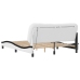 vidaXL Estructura cama cabecero cuero sintético blanco negro 160x200cm