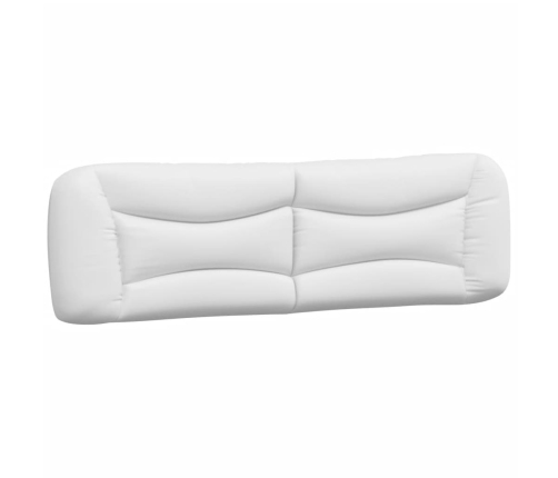 Estructura de cama con cabecero cuero sintético blanco y negro