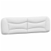 Estructura de cama con cabecero cuero sintético blanco y negro