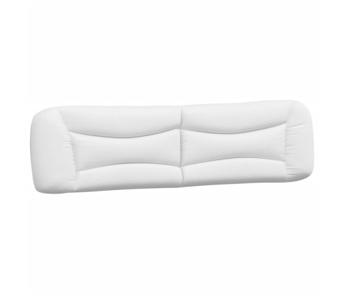 Cama sin colchón cuero sintético blanco negro 200x200 cm