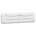 Cama sin colchón cuero sintético blanco negro 200x200 cm