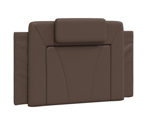 Estructura de cama sin colchón cuero sintético marrón 80x200 cm