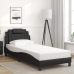 Estructura de cama sin colchón cuero sintético negro 90x190 cm