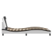 Estructura de cama con cabecero cuero sintético blanco y negro