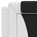 Estructura de cama con cabecero cuero sintético blanco y negro