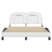 Estructura de cama sin colchón cuero sintético blanco 120x200cm