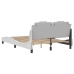 Estructura de cama sin colchón cuero sintético blanco 120x200cm