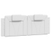 Estructura de cama sin colchón cuero sintético blanco 120x200cm