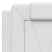 Estructura de cama sin colchón cuero sintético blanco 120x200cm