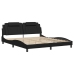 vidaXL Estructura de cama con cabecero cuero sintético negro 180x200cm