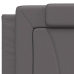 Estructura de cama sin colchón cuero sintético gris 200x200 cm