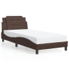 vidaXL Estructura de cama con cabecero cuero sintético marrón 80x200cm