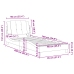Estructura cama sin colchón cuero sintético capuchino 90x190 cm