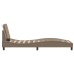 Estructura cama sin colchón cuero sintético capuchino 90x190 cm