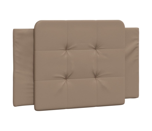 Estructura cama sin colchón cuero sintético capuchino 90x190 cm