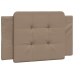 Estructura cama sin colchón cuero sintético capuchino 90x190 cm