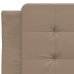 Estructura cama sin colchón cuero sintético capuchino 90x190 cm