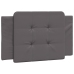 Estructura de cama sin colchón cuero sintético gris 90x200 cm