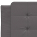Estructura de cama sin colchón cuero sintético gris 90x200 cm