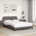 vidaXL Estructura de cama con cabecero cuero sintético gris 120x200cm