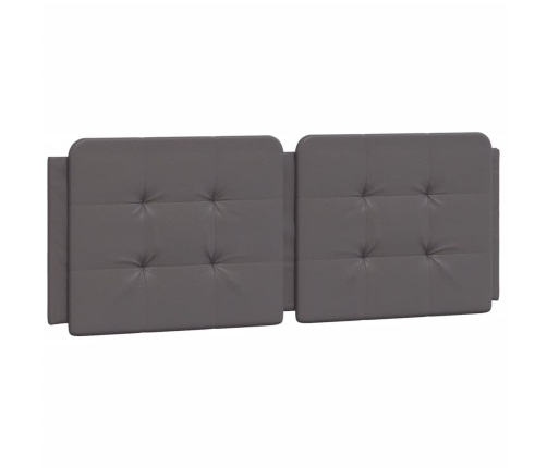 vidaXL Estructura de cama con cabecero cuero sintético gris 120x200cm