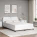 Estructura de cama sin colchón cuero sintético blanco 140x190cm