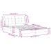 Estructura de cama sin colchón cuero sintético blanco 140x190cm