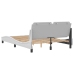 Estructura de cama sin colchón cuero sintético blanco 140x190cm