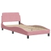 vidaXL Cama con colchón terciopelo rosa 80x200 cm