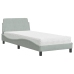 vidaXL Cama con colchón terciopelo gris claro 90x190 cm