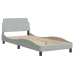 vidaXL Cama con colchón terciopelo gris claro 90x190 cm