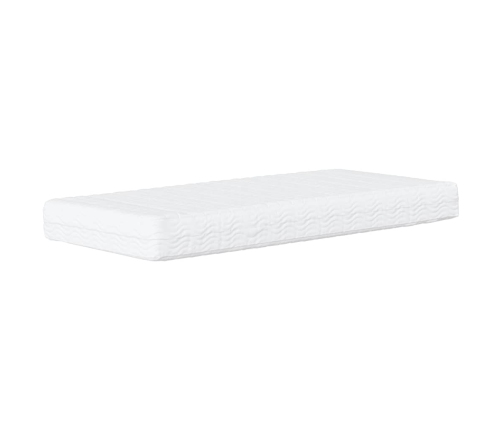 vidaXL Cama con colchón cuero sintético blanco 90x190 cm