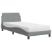 vidaXL Cama con colchón tela gris claro 90x200 cm