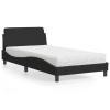 vidaXL Cama con colchón terciopelo negro 100x200 cm