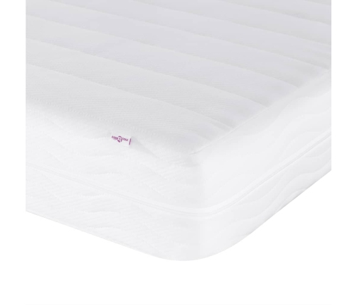 vidaXL Cama con colchón cuero sintético blanco 100x200 cm