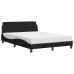 Cama con colchón tela negro 120x200 cm