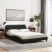 Cama con colchón tela negro 120x200 cm