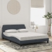 vidaXL Cama con colchón terciopelo gris oscuro 120x200 cm