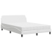 vidaXL Cama con colchón cuero sintético blanco 140x190 cm