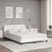 vidaXL Cama con colchón cuero sintético blanco 140x190 cm